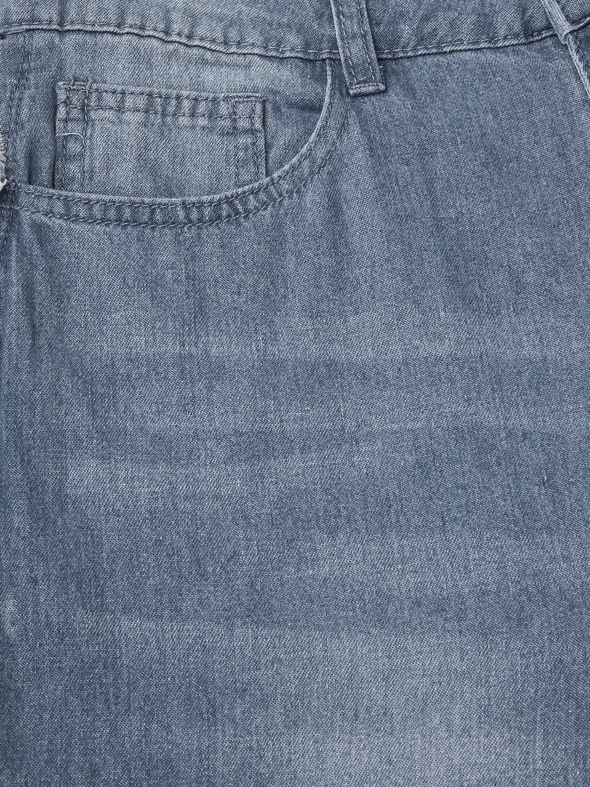 Urban Weit Lang Glatt Unifarben Jeans