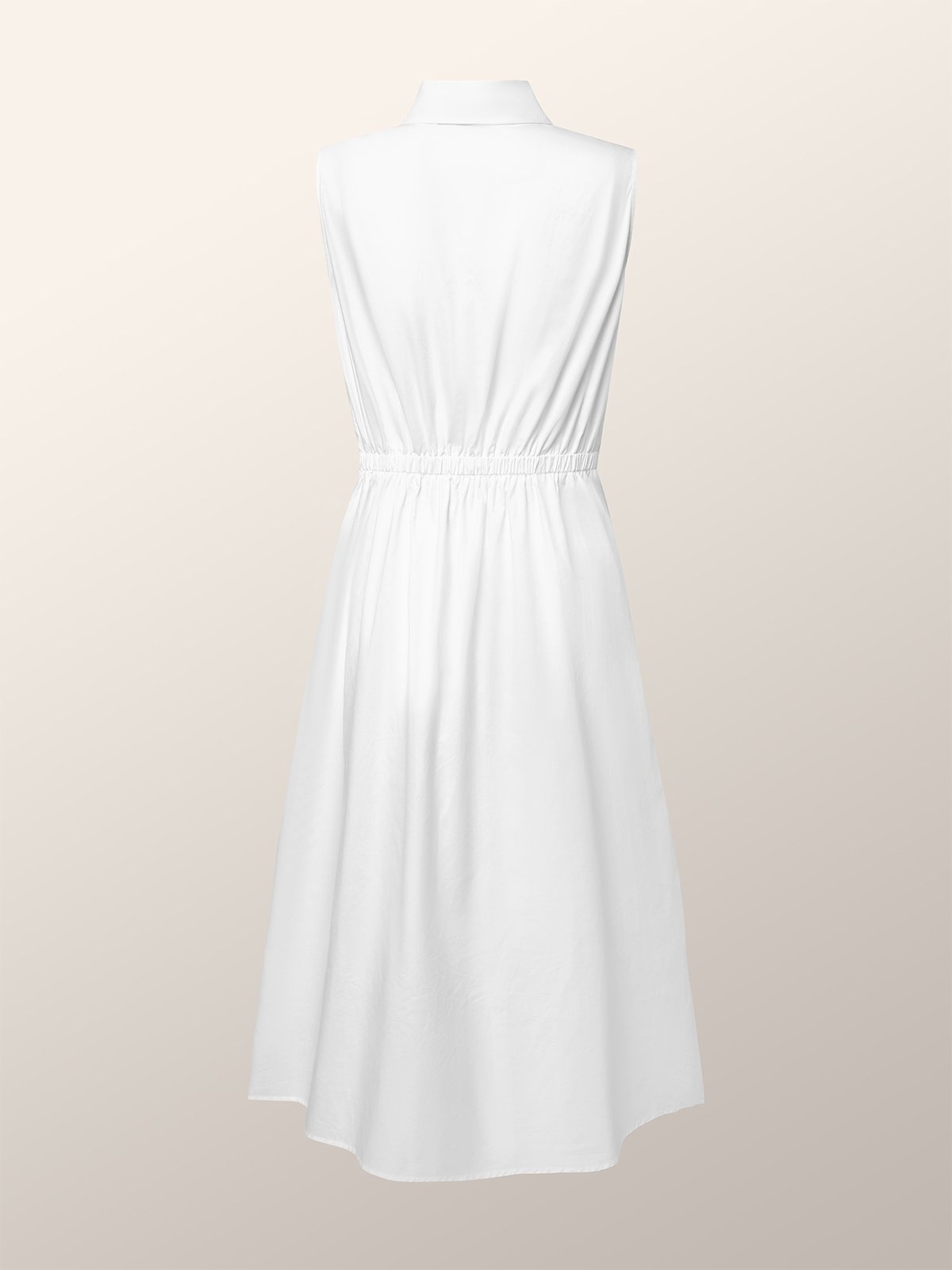 Täglich Weiß Hemdkragen Urban Baumwolle Kleid