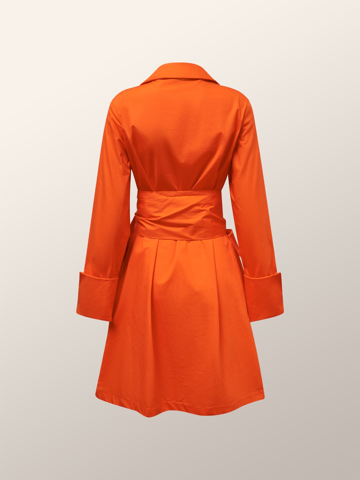 Regelmäßige Passform Hemdkragen Unifarben Elegant  Taschen Kleid