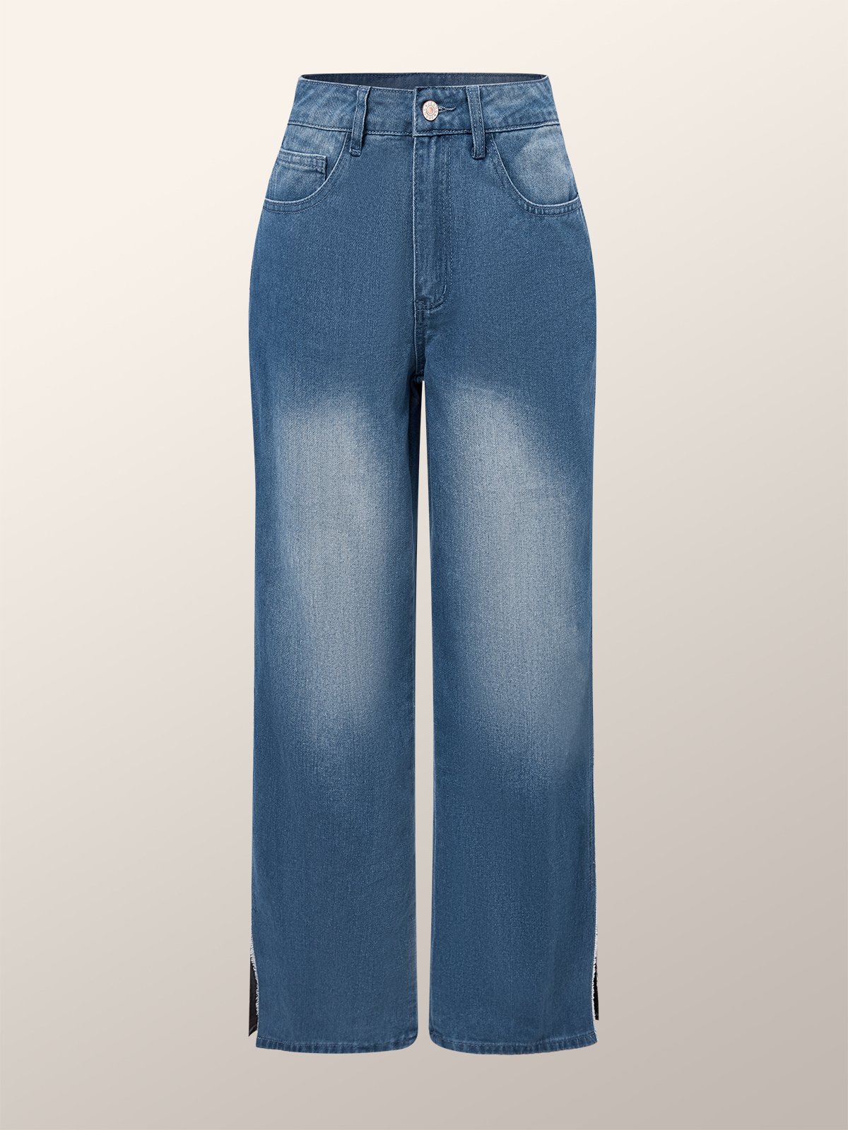 Regelmäßige Passform Farbblock Denim Urban Jeans