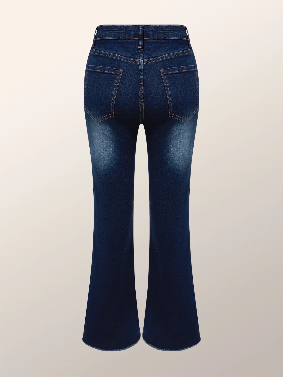 Regelmäßige Passform Denim Lässig Unifarben Jeans