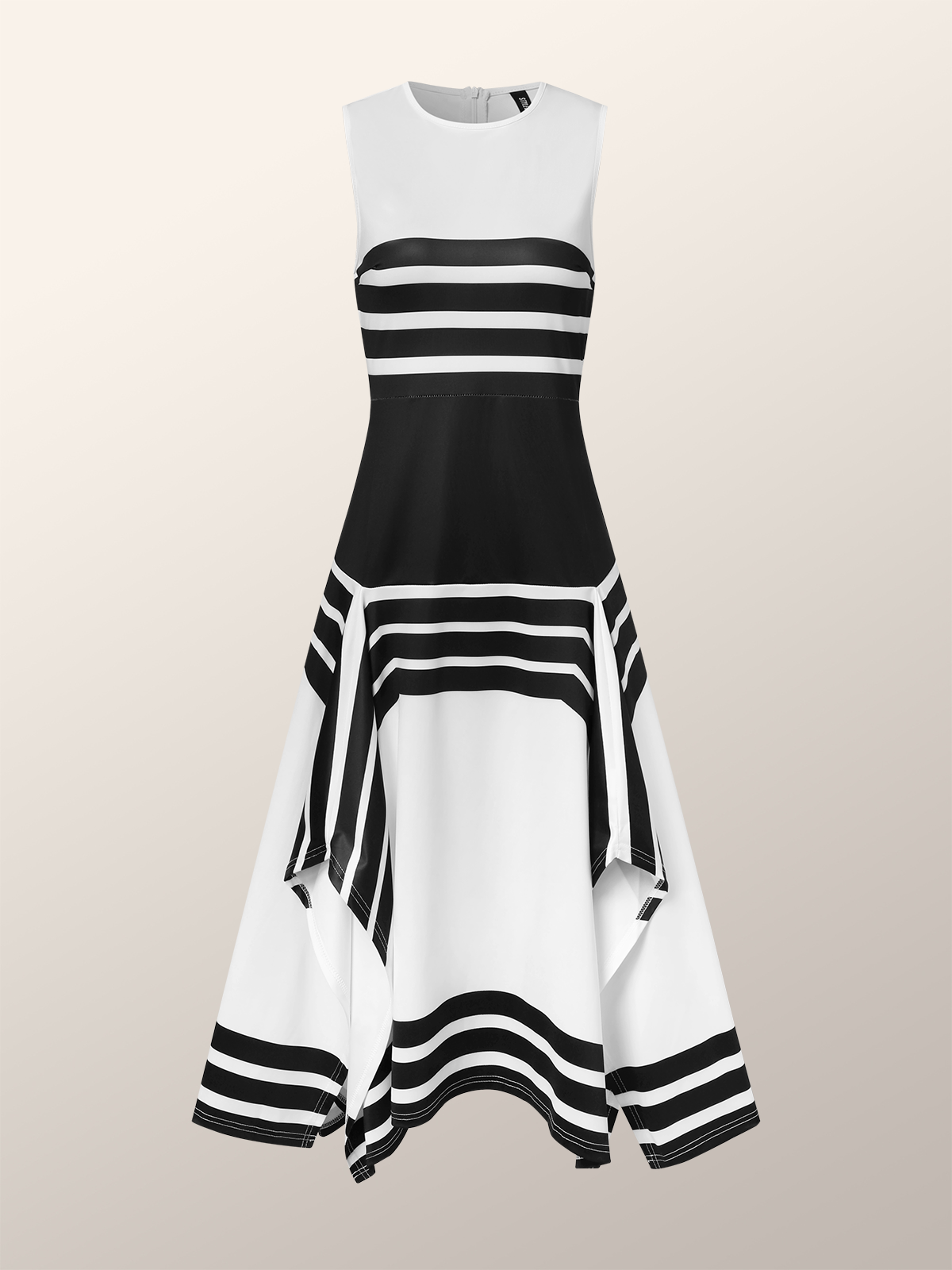 Farbblock Elegant Regelmäßige Passform Kleid