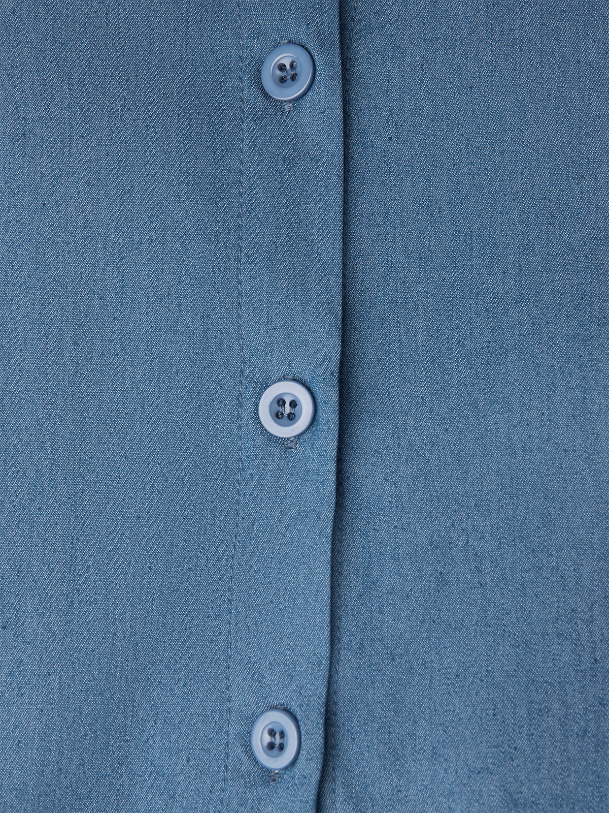 Faux Denim Hemdkragen Unifarben Urban Regelmäßige Passform Bluse