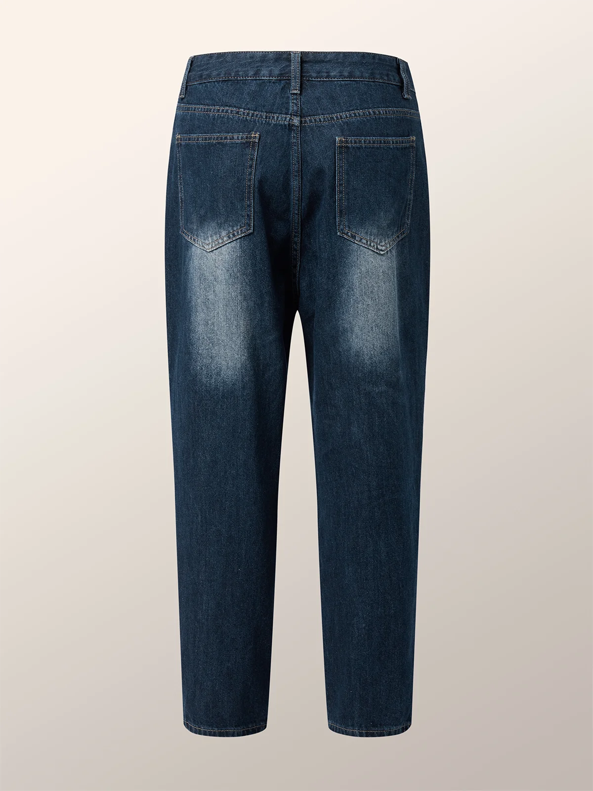 Unifarben Denim Regelmäßige Passform Urban Jeans