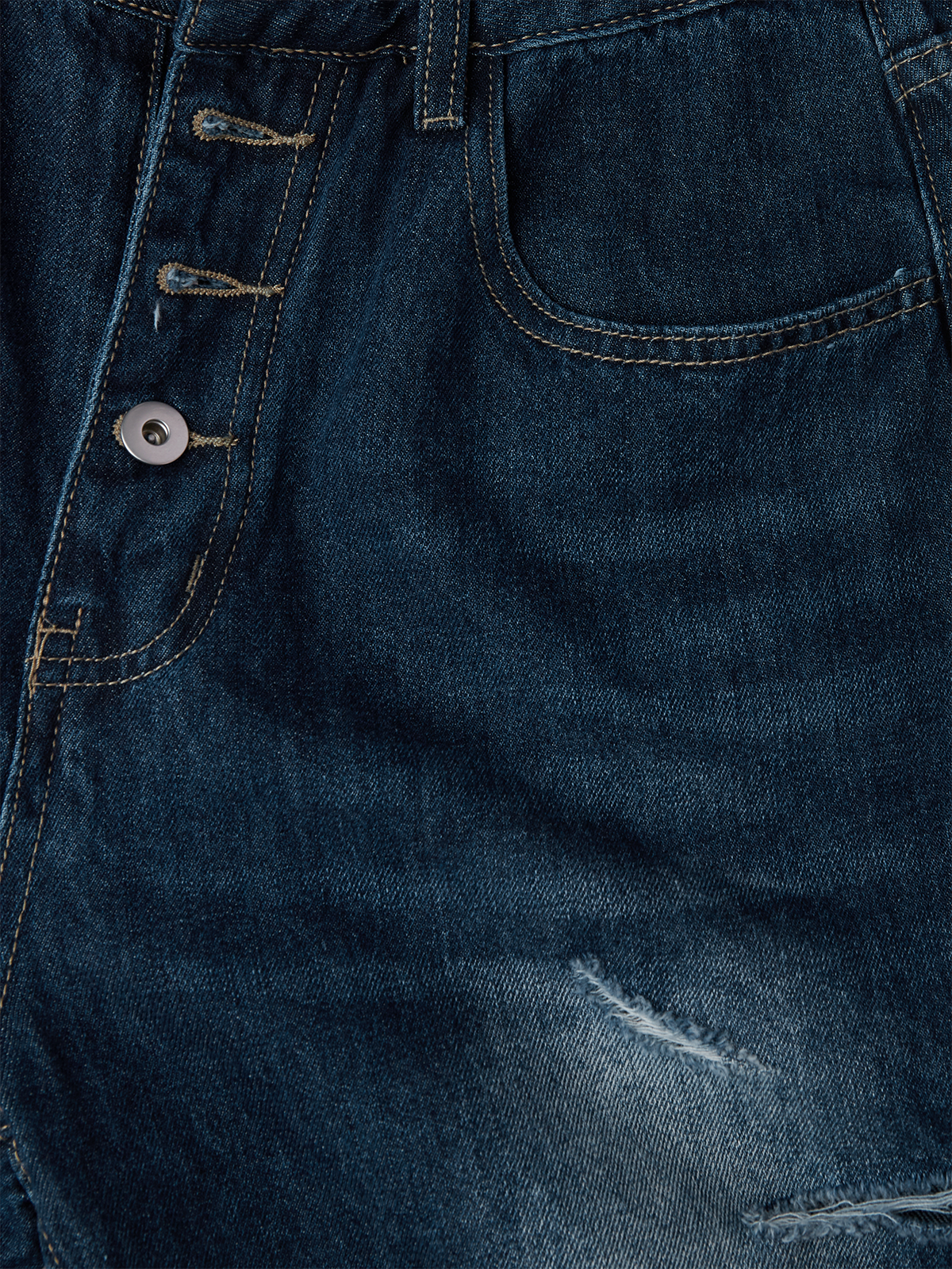 Unifarben Denim Regelmäßige Passform Urban Jeans