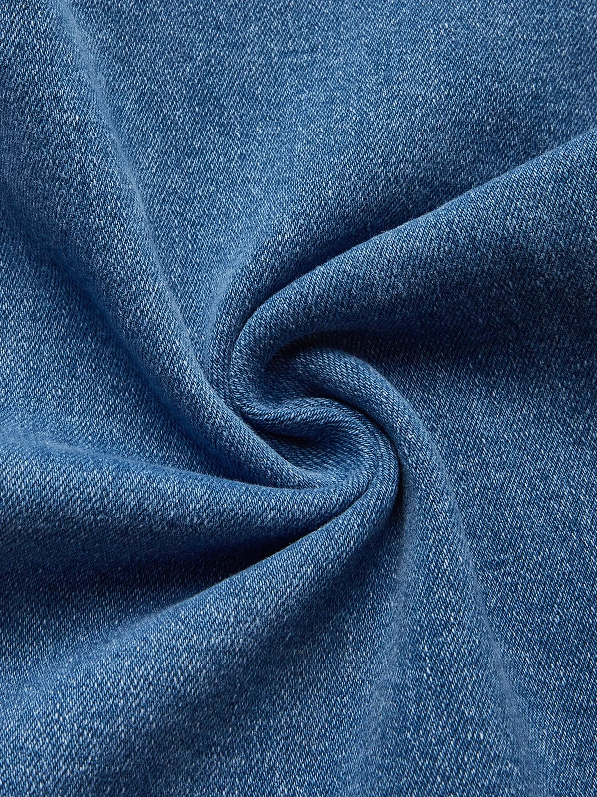 Schnalle Lässig Denim Glatt Jeans