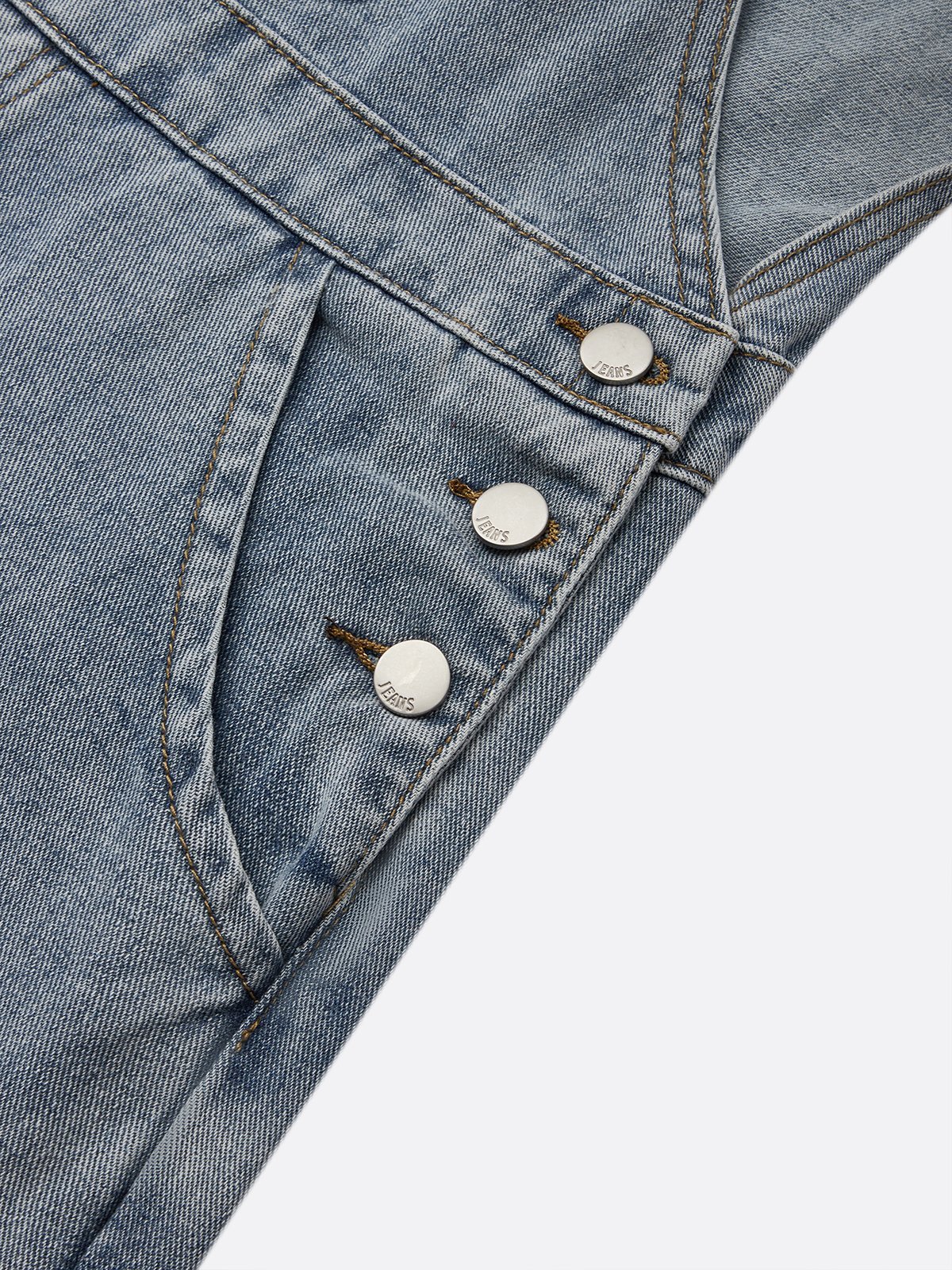 Lässig Unifarben Denim Trägerhose