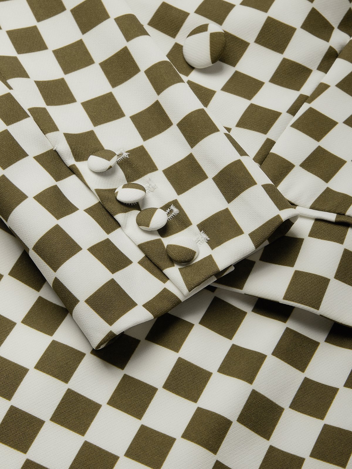 Urban Print Kariert Reverskragen Blazer