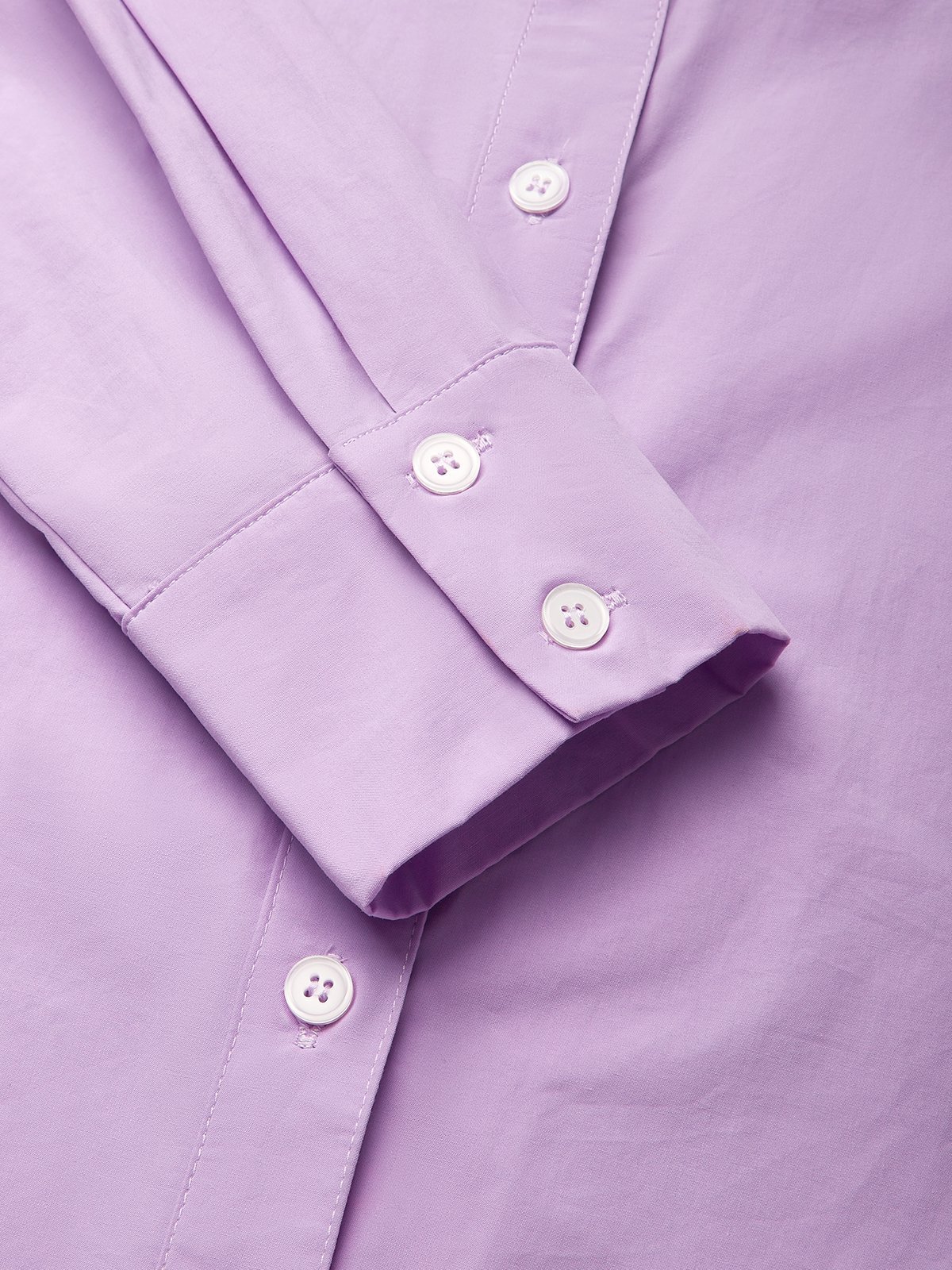 Baumwolle Urban Unifarben Geknöpft Bluse