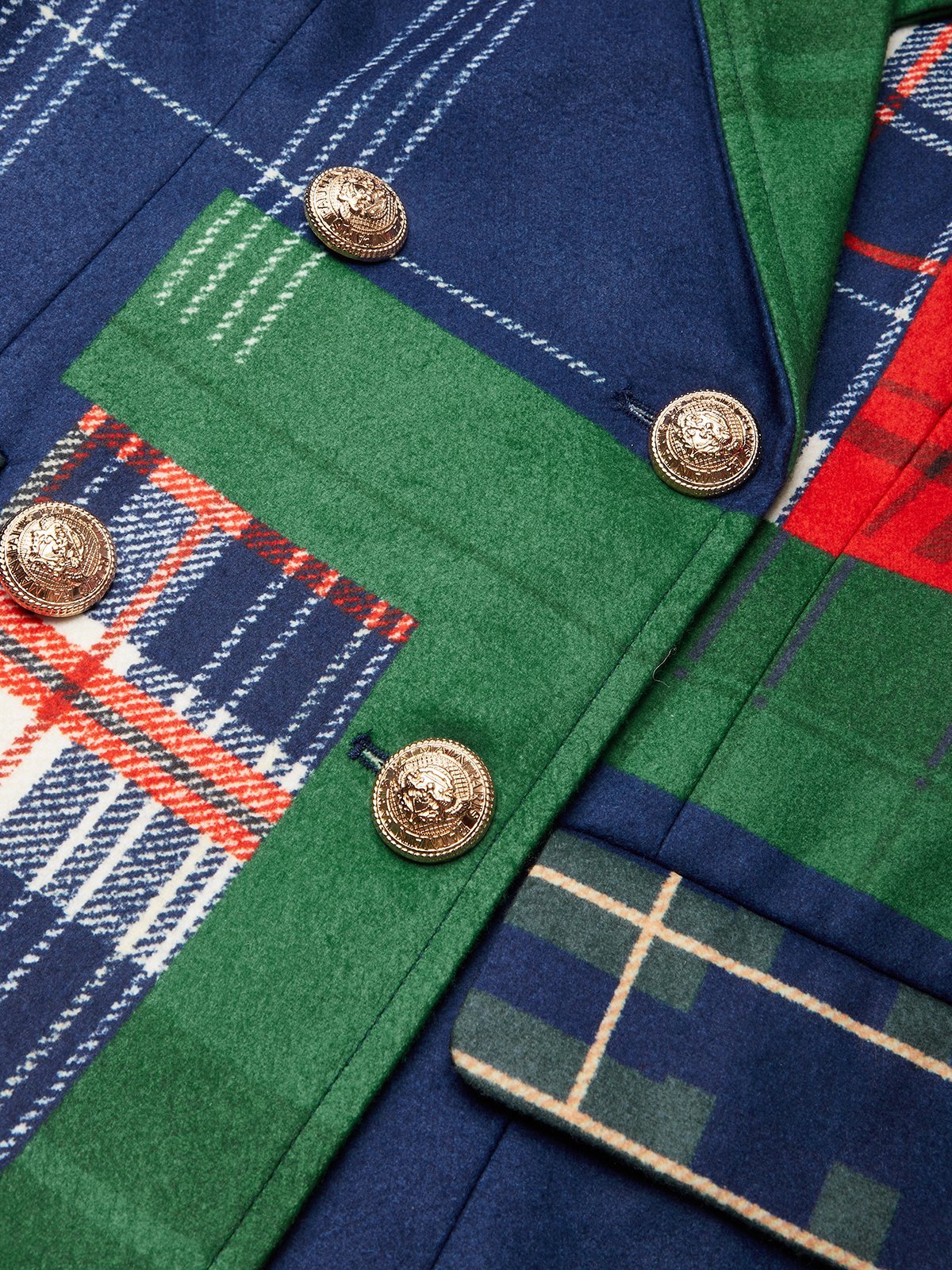 Urban Kariert Reverskragen Blazer