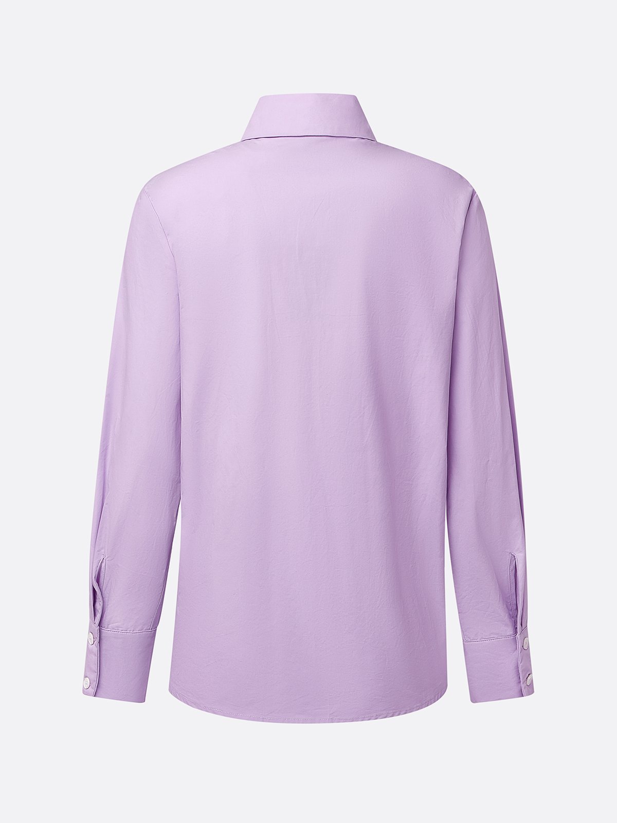 Baumwolle Urban Unifarben Geknöpft Bluse