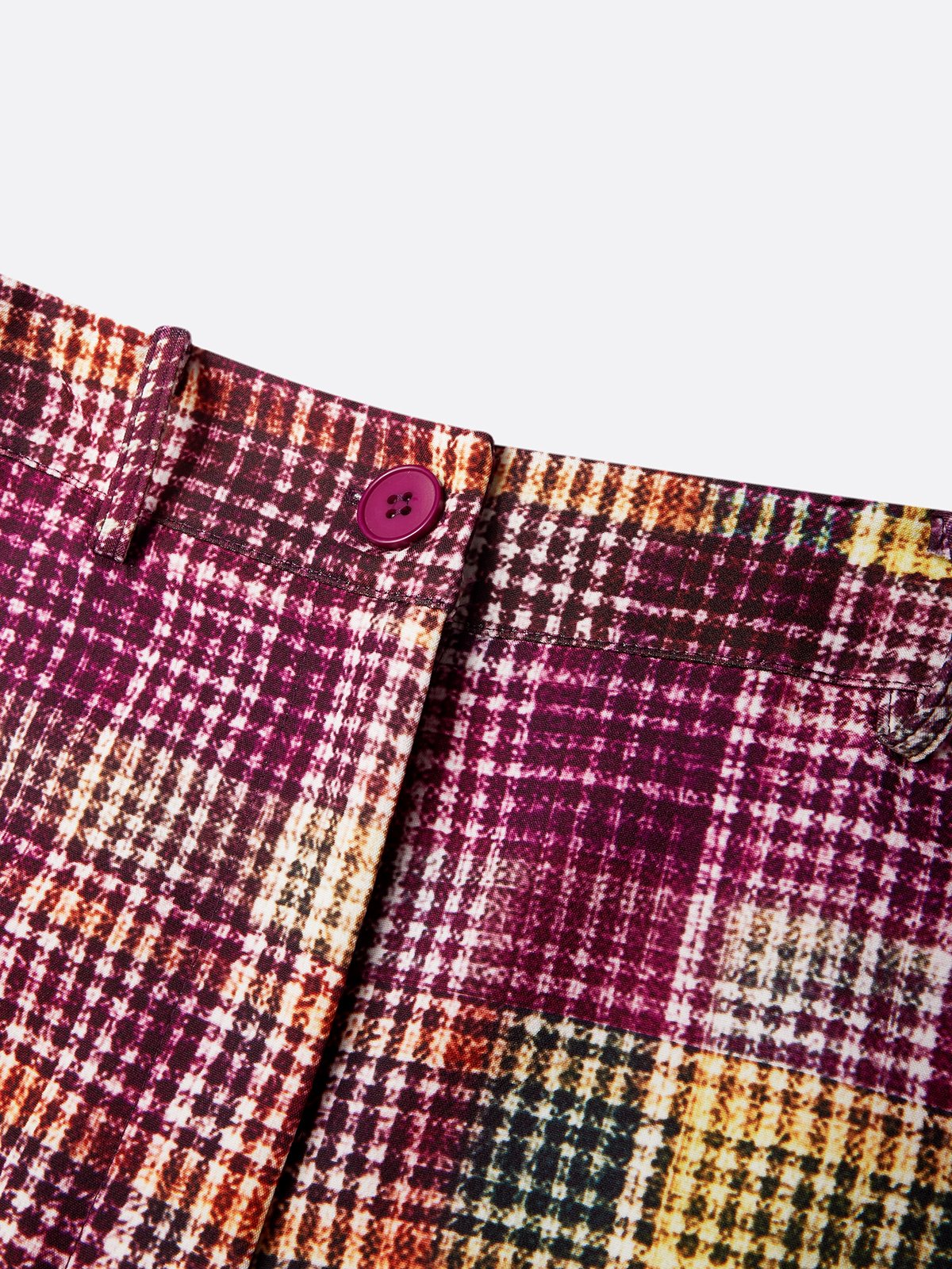 Urban Kariert Print Gerade Hosen