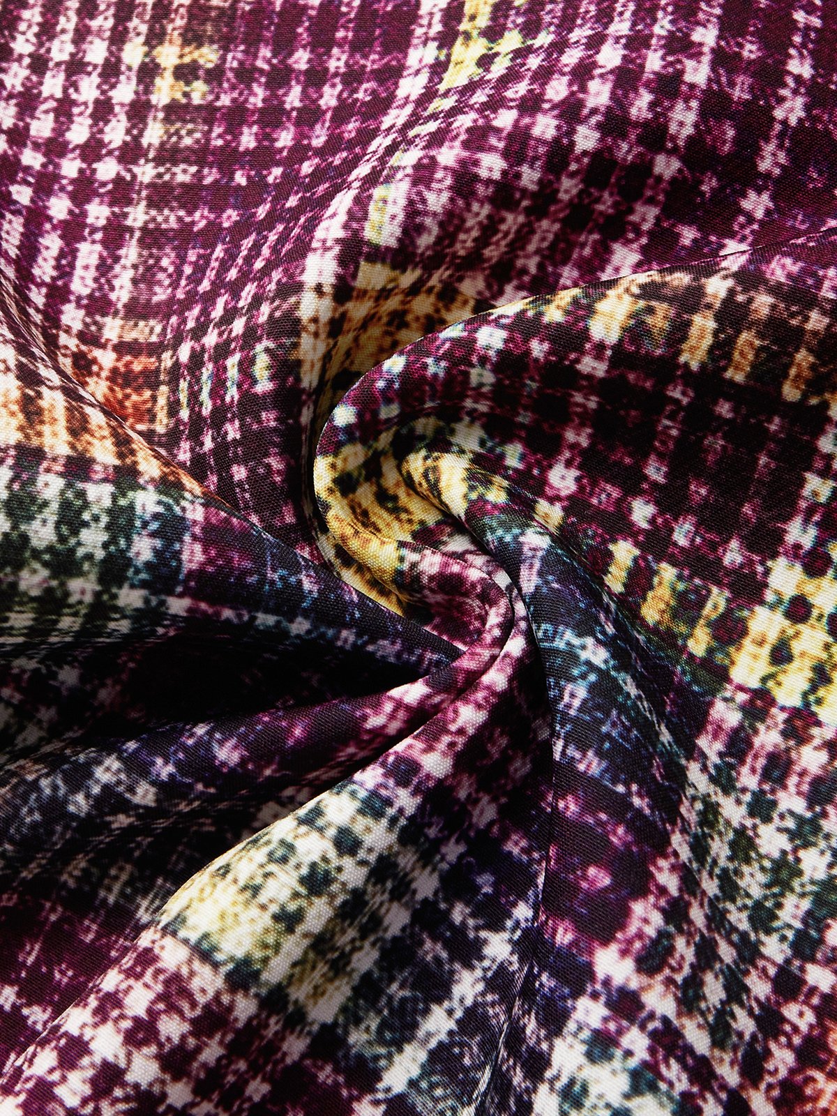 Urban Kariert Print Gerade Hosen