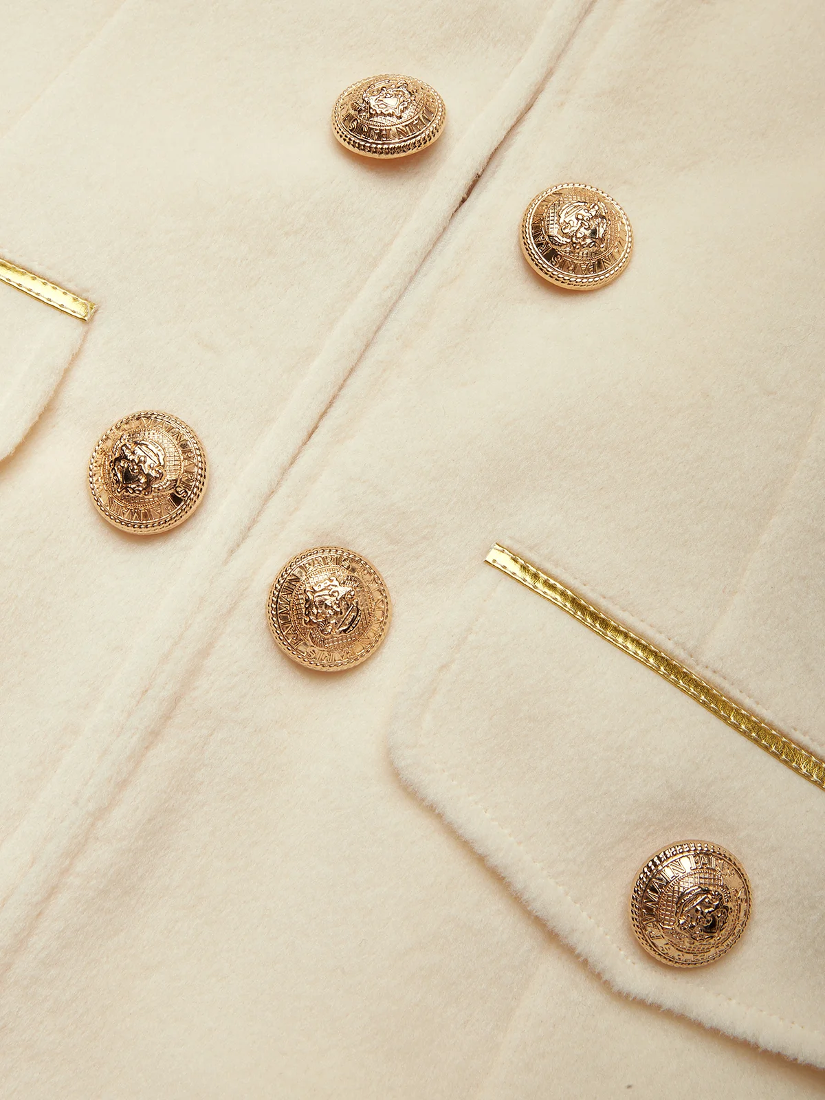 Elegant Unifarben Stehkragen Jacke