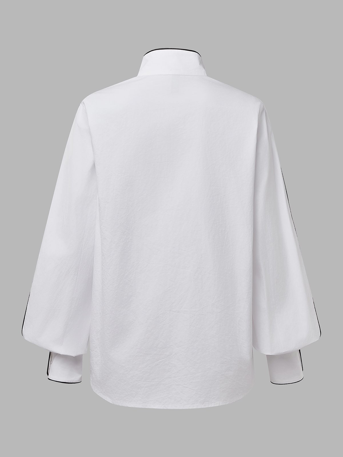 Urban Farbblock Stehkragen Bluse