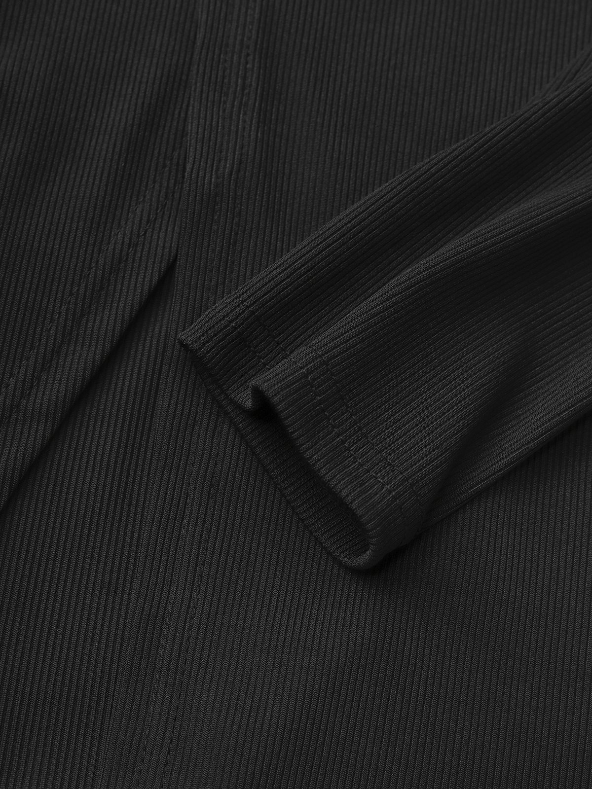 Unifarben Täglich Langarm Regelmäßige Passform Einfach T-Bluse