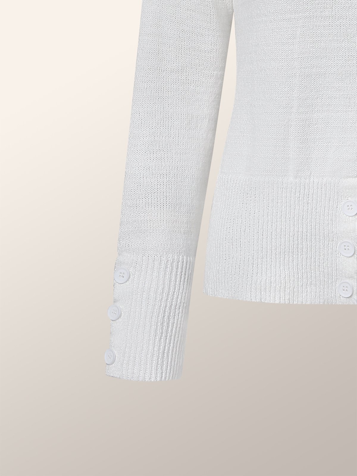Weiß Täglich Langarm Rollkragen Regelmäßige Passform  Pullover