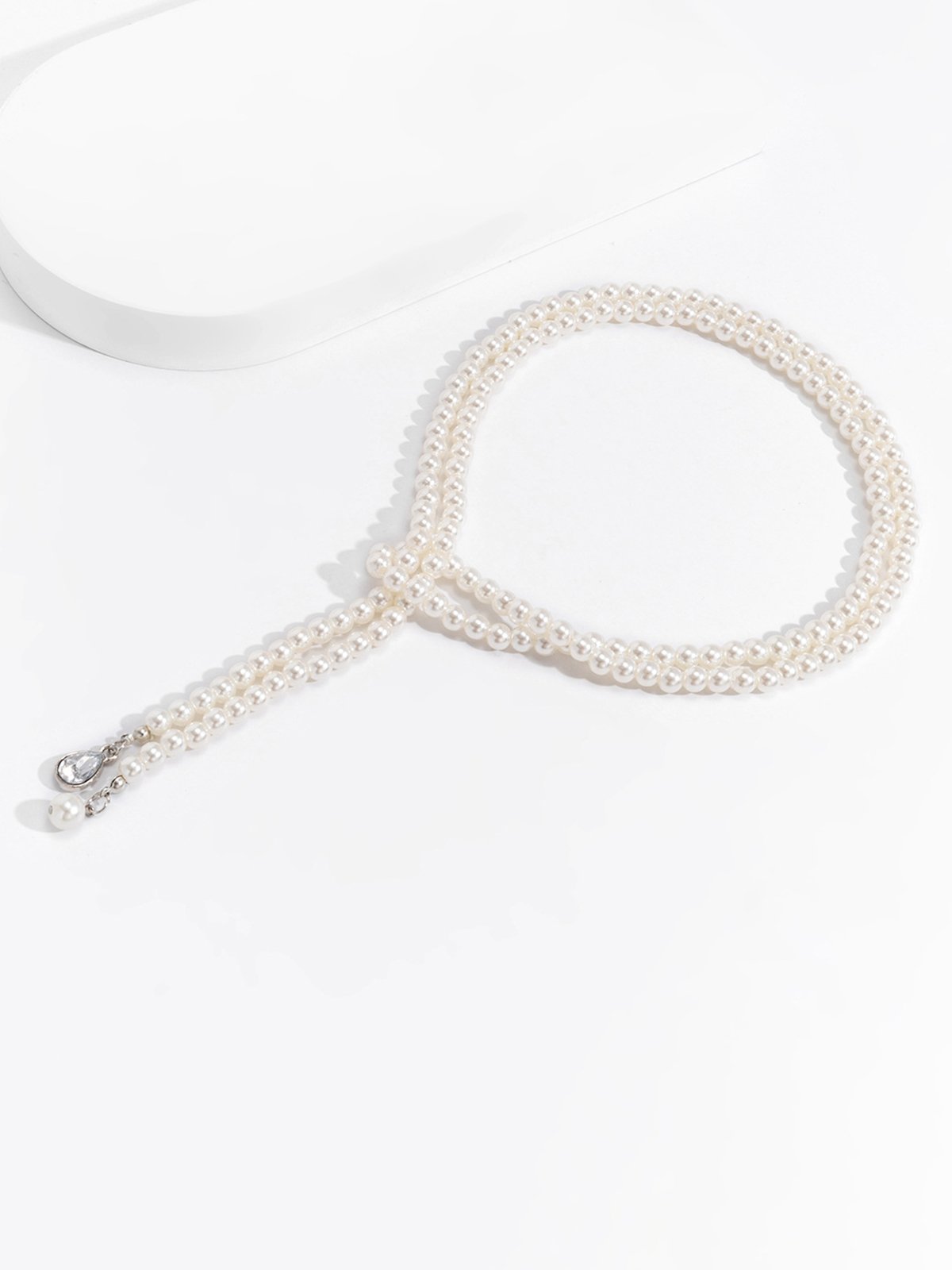 Retro Trend Perle Quaste Halskette