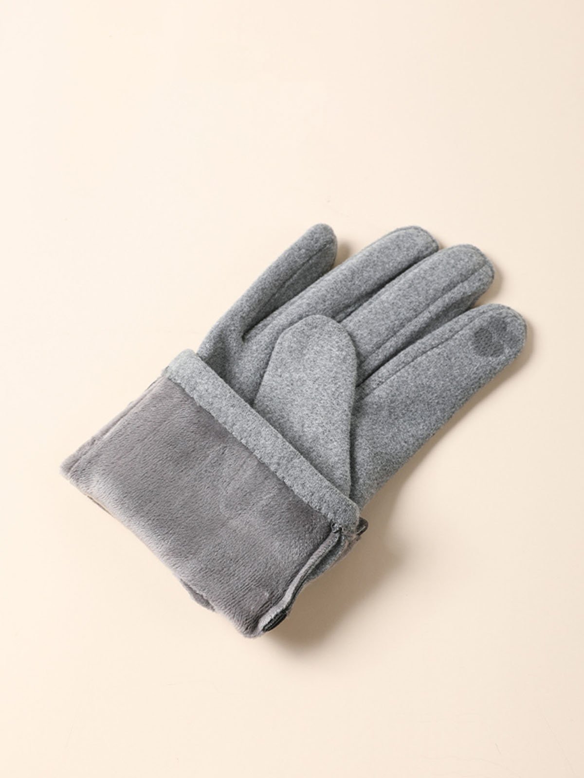 Schleife Revers Pelz Vlies Warm Elegant Handschuhe
