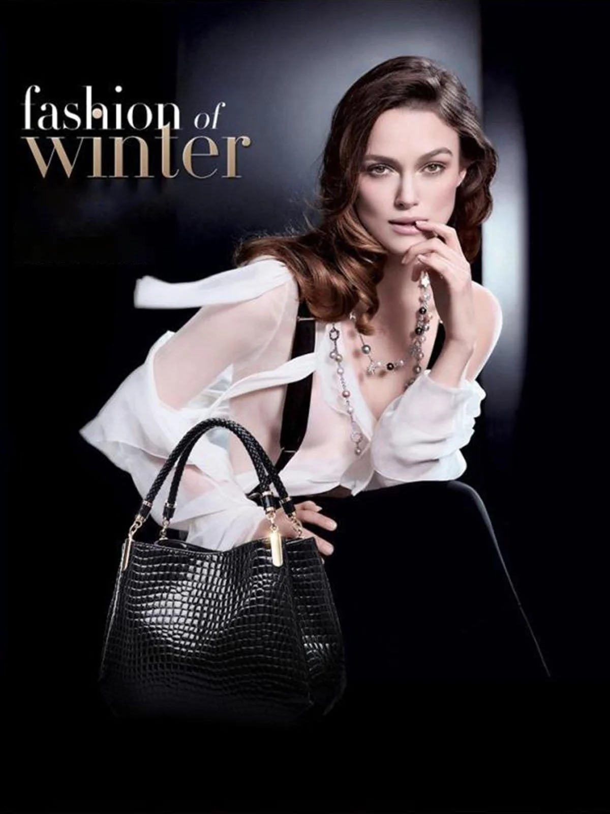 Glänzend Krokodil Kunstleder Urban Pendler Handtasche