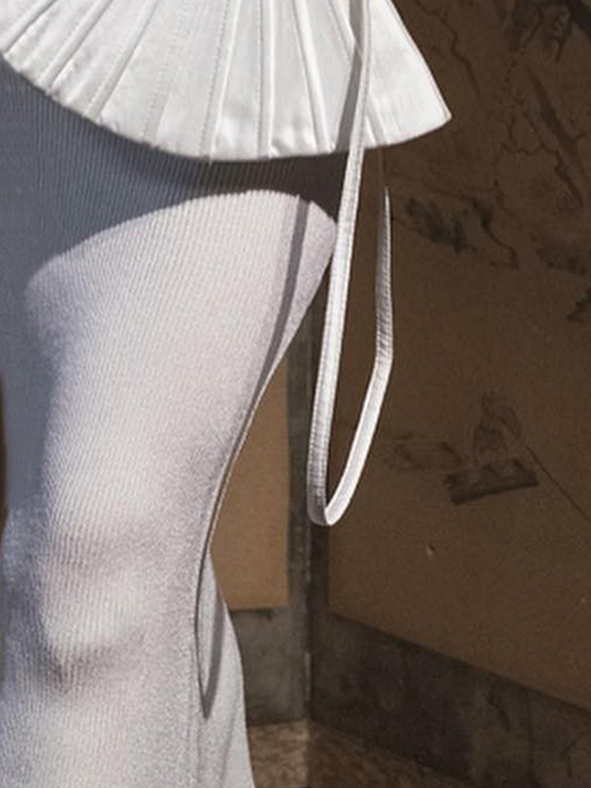 Regelmäßige Passform Elegant Rollkragen Pullover Maxikleid Mit Nein Gürtel