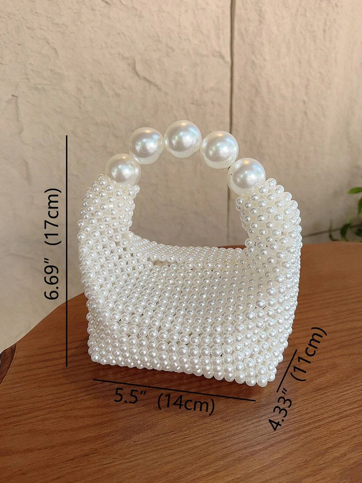 Elegant Nachgemachte Perlen Abend Handtasche Perlen Kupplung Tasche für Hochzeit Party