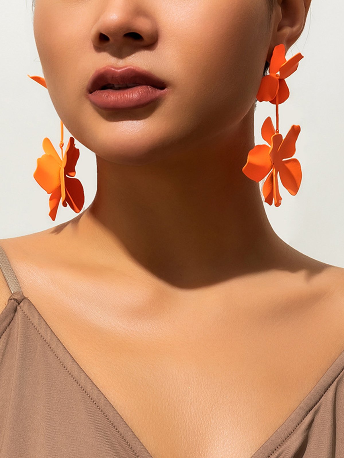 Kreativ Metall Blume Baumeln Ohrringe