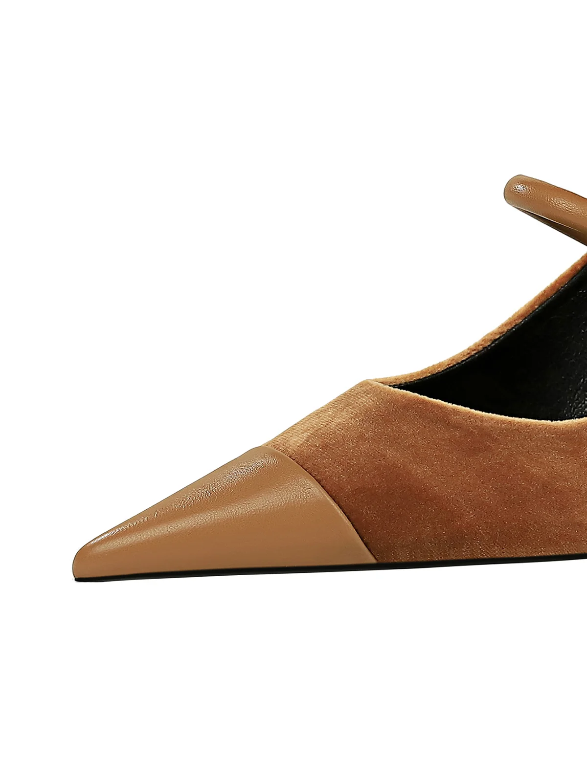 Elegant Samt Paneeliert Verstellbare Schnalle Mary Jane Pumps