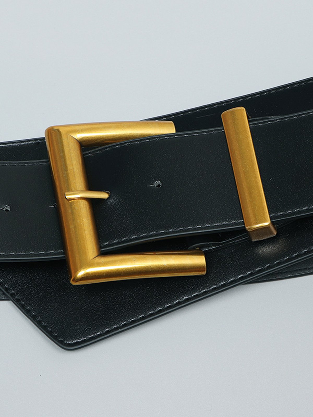 Irregulär Metallische Schnalle Breit Gürtel