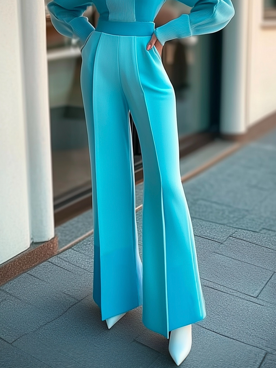 Unifarben Regelmäßige Passform Urban Fashion Hose