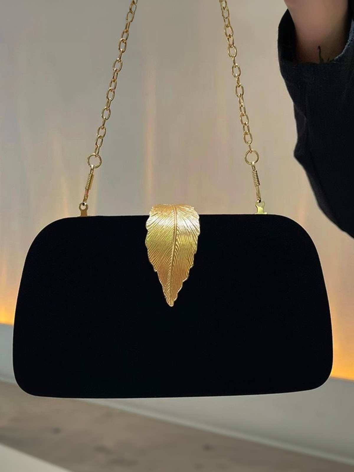 Elegant Samt Kupplung Tasche