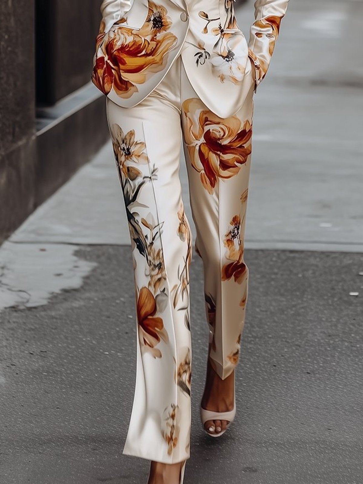 Elegant Geblümt Fashion Hose