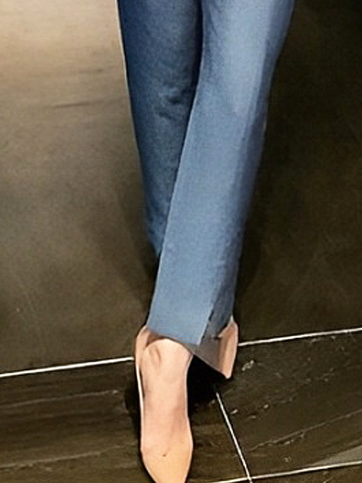 Regelmäßige Passform Elegant Denim-Imitat Jeans