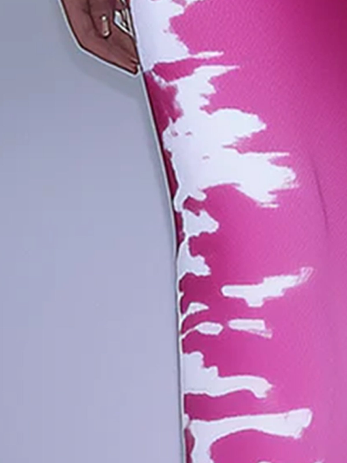 Elegant Verlaufsmuster Print Rundhals Midikleid
