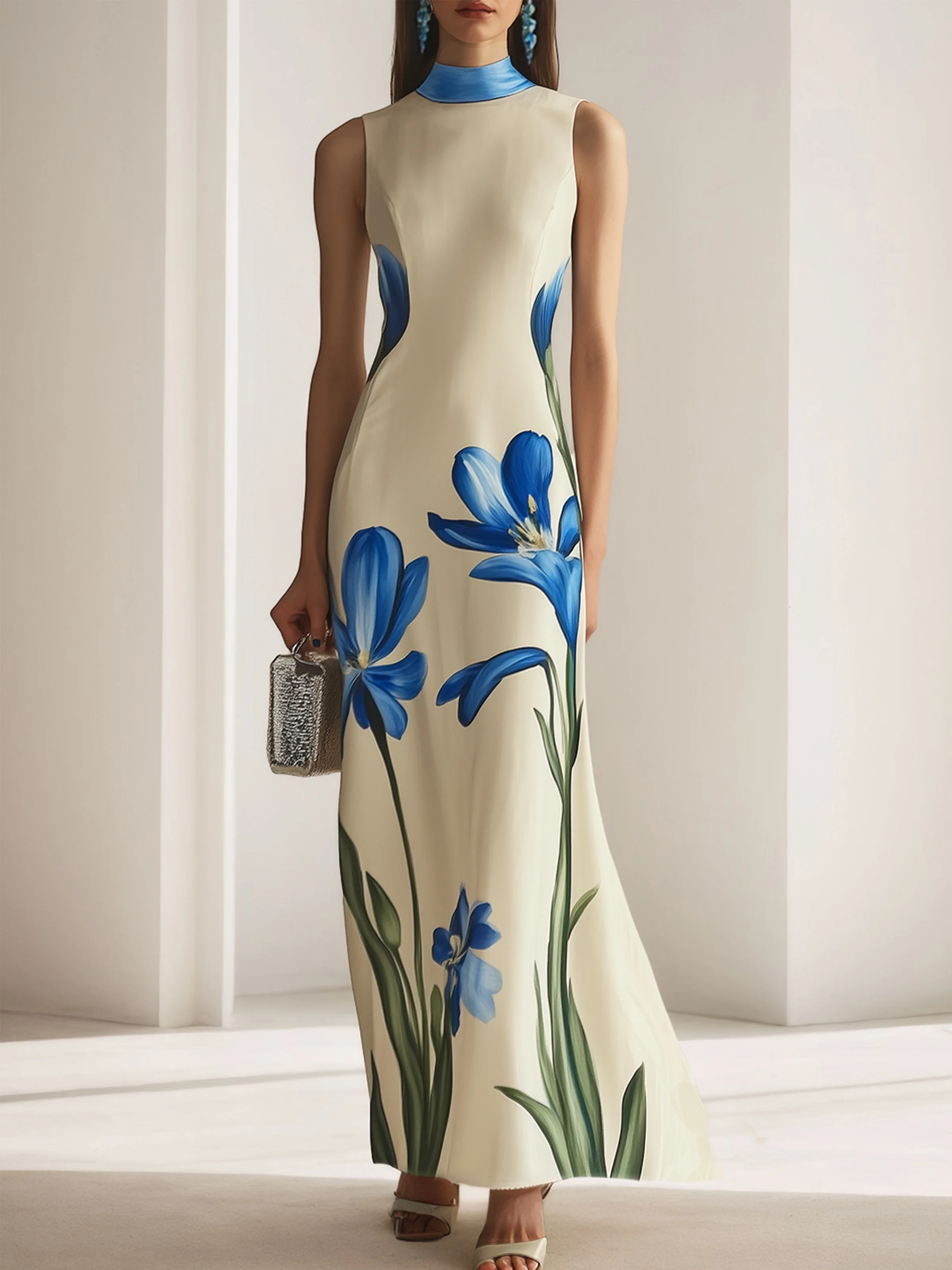 Urlaub Geblümt Print Maxikleid