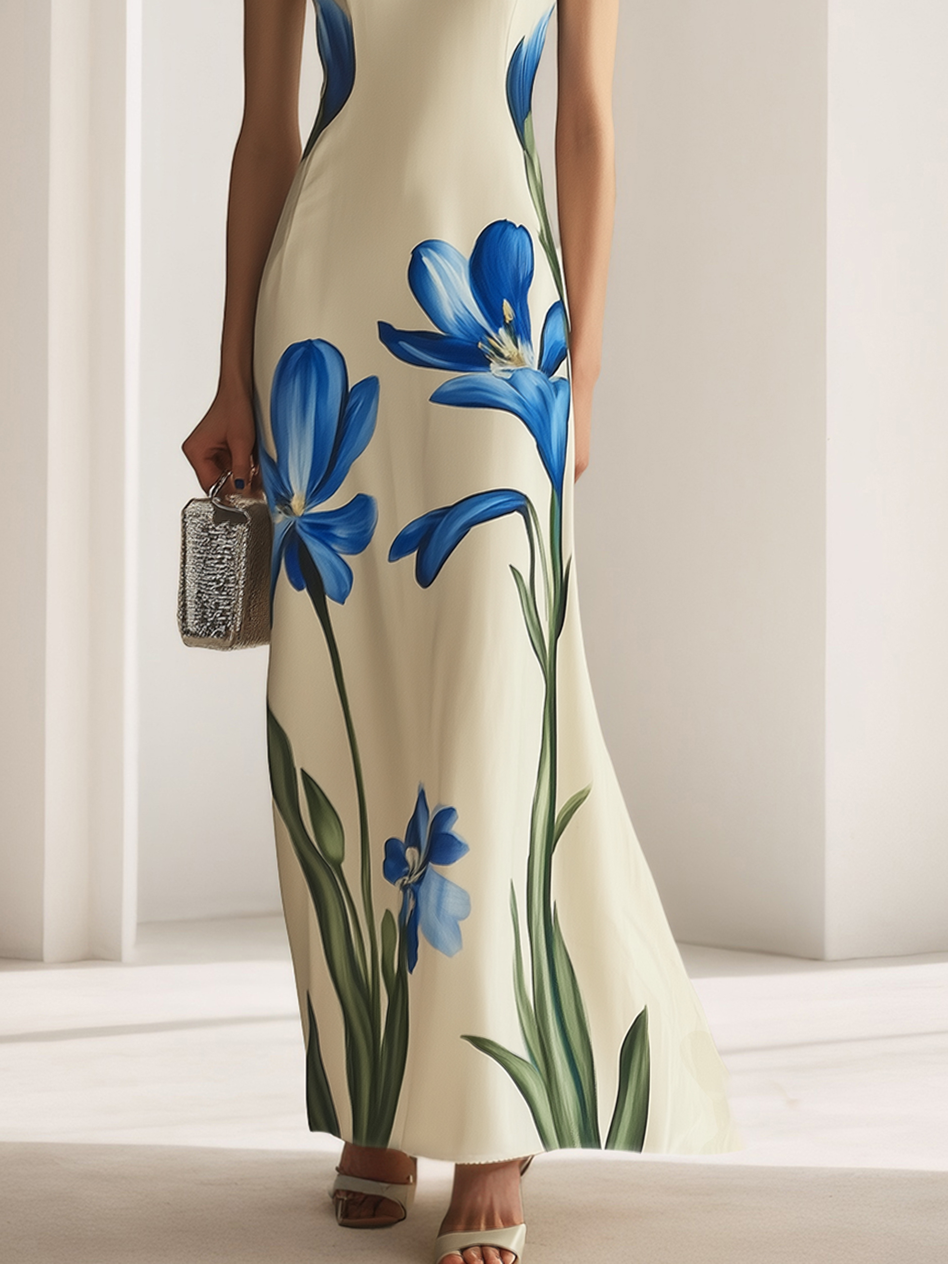 Urlaub Geblümt Print Maxikleid