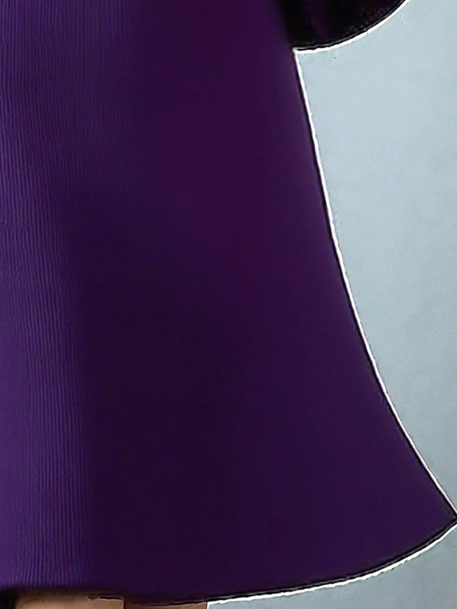 Lässig Unifarben Mock Neck Knielänge Strickkleid