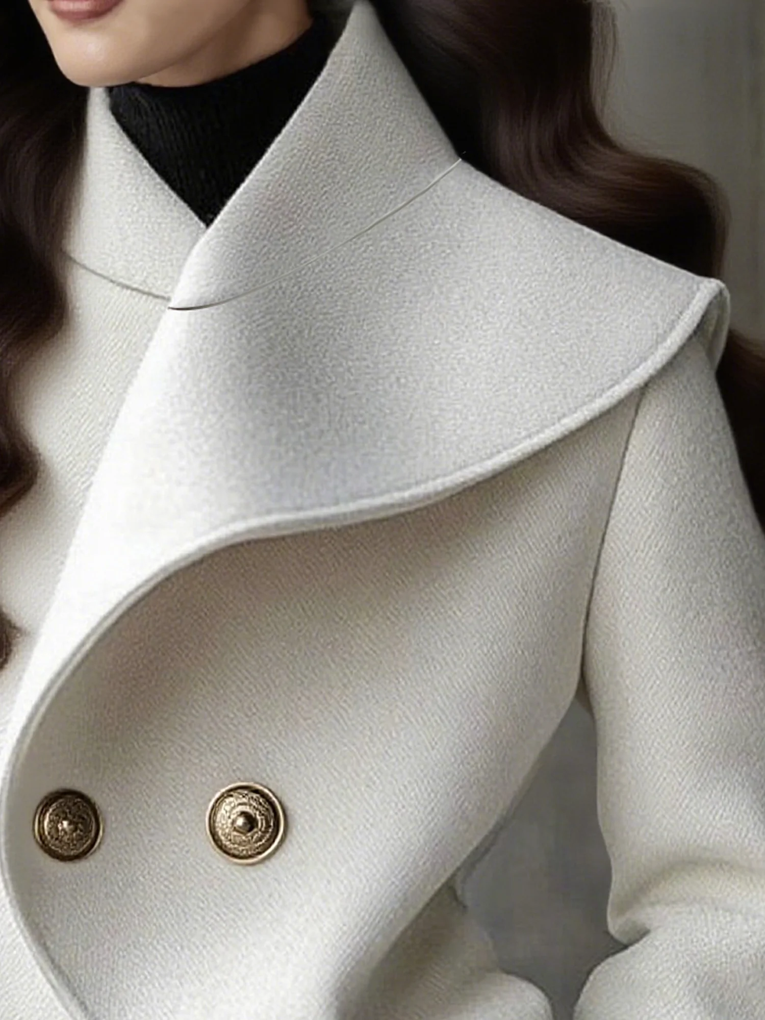 Lässig Unifarben Stehkragen Jacke