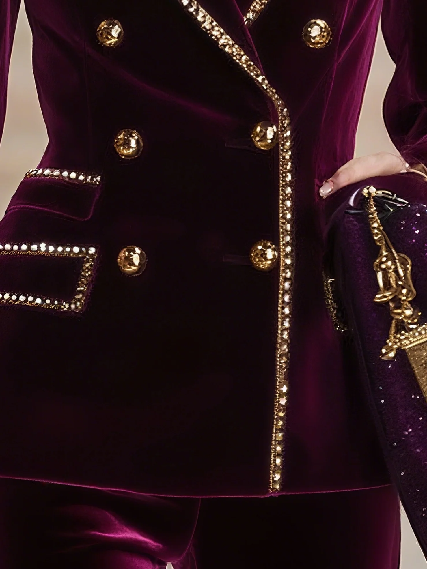 Elegant Geknöpft Unifarben Reverskragen Blazer