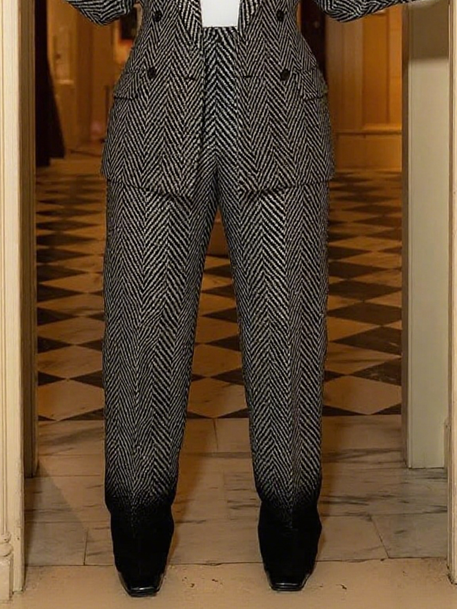 Urban Gestreift Gerade Hosen