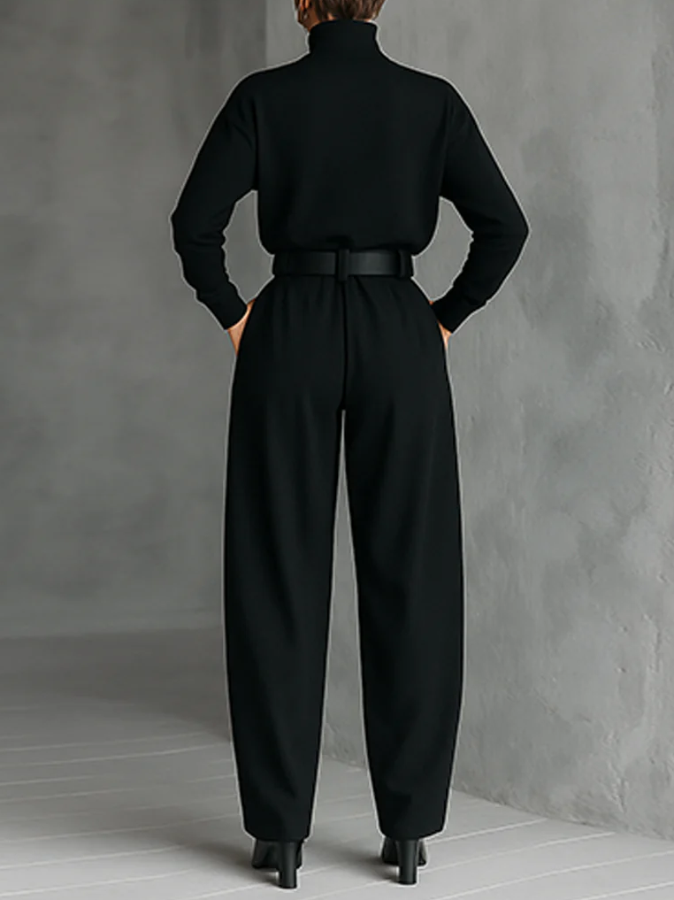 Urban Unifarben Fashion Hose Kein Gürtel