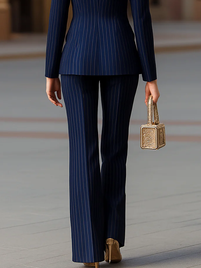 Urban Gestreift Gerade Hosen