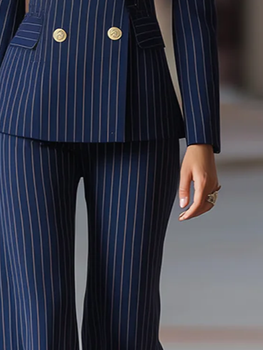 Urban Gestreift Gerade Hosen