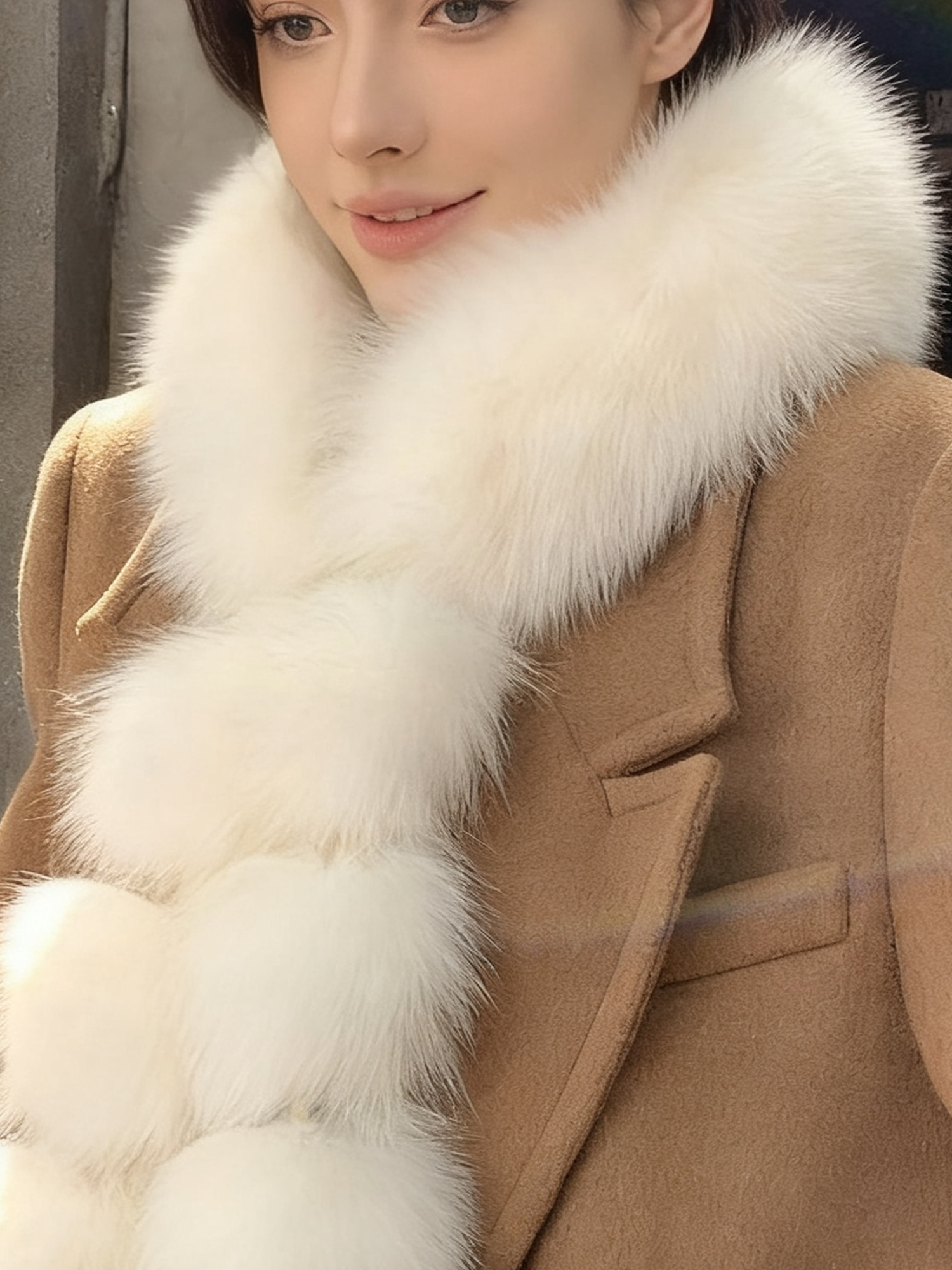 Licht Luxuriös Schal Plüsch Schal