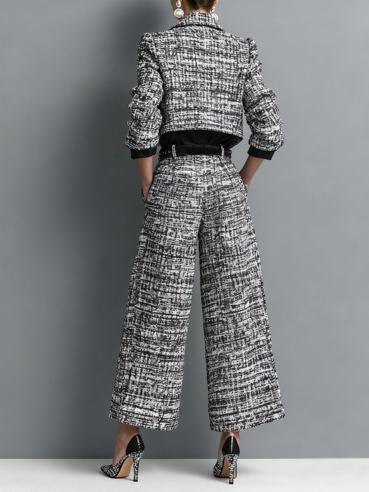 Urban Farbblock Schalkragen Jacke