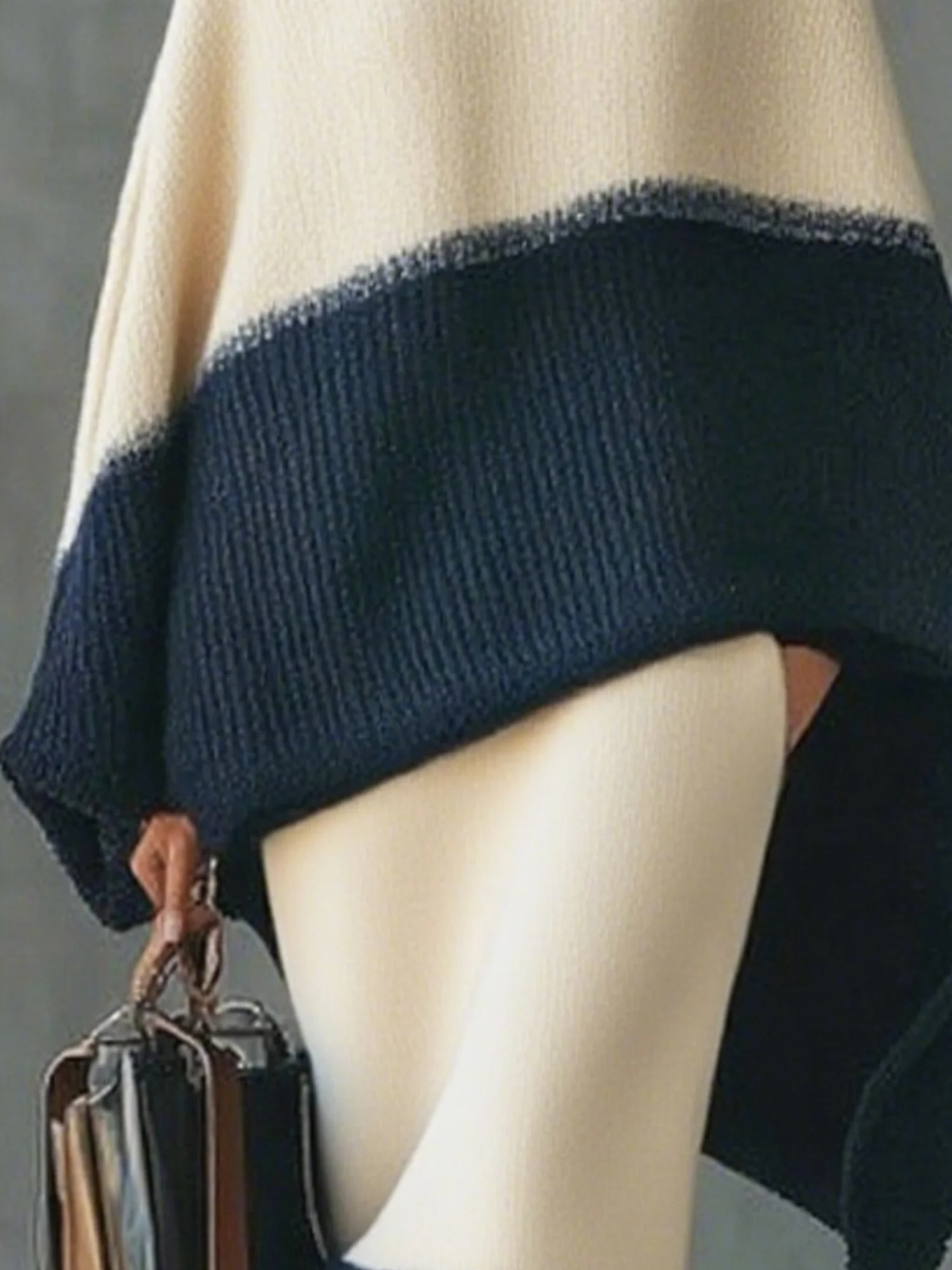 Urban Farbblock Pullover Rock