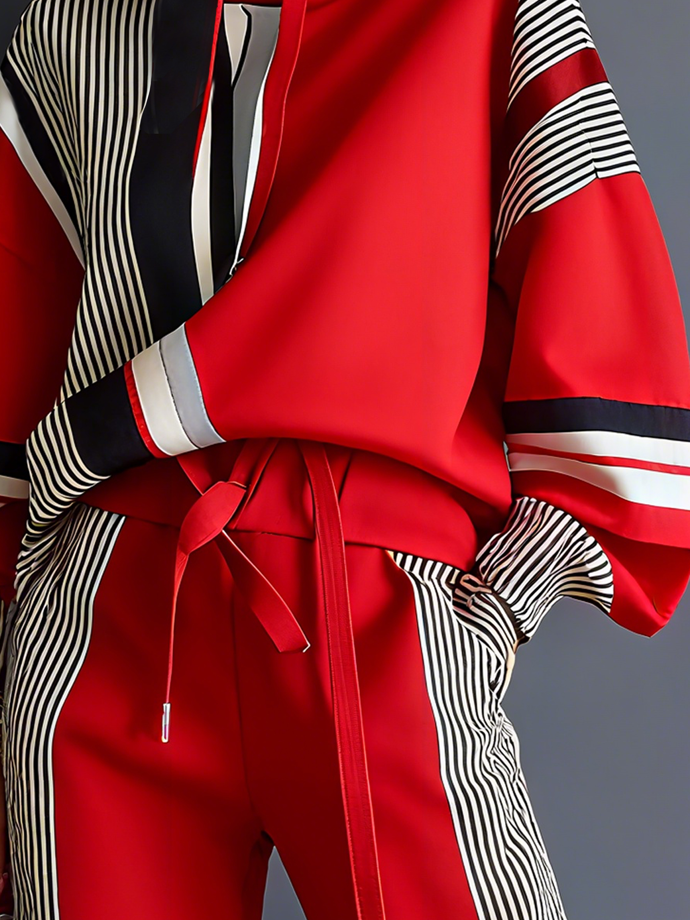 Urban Geometrisch Locker Kapuze