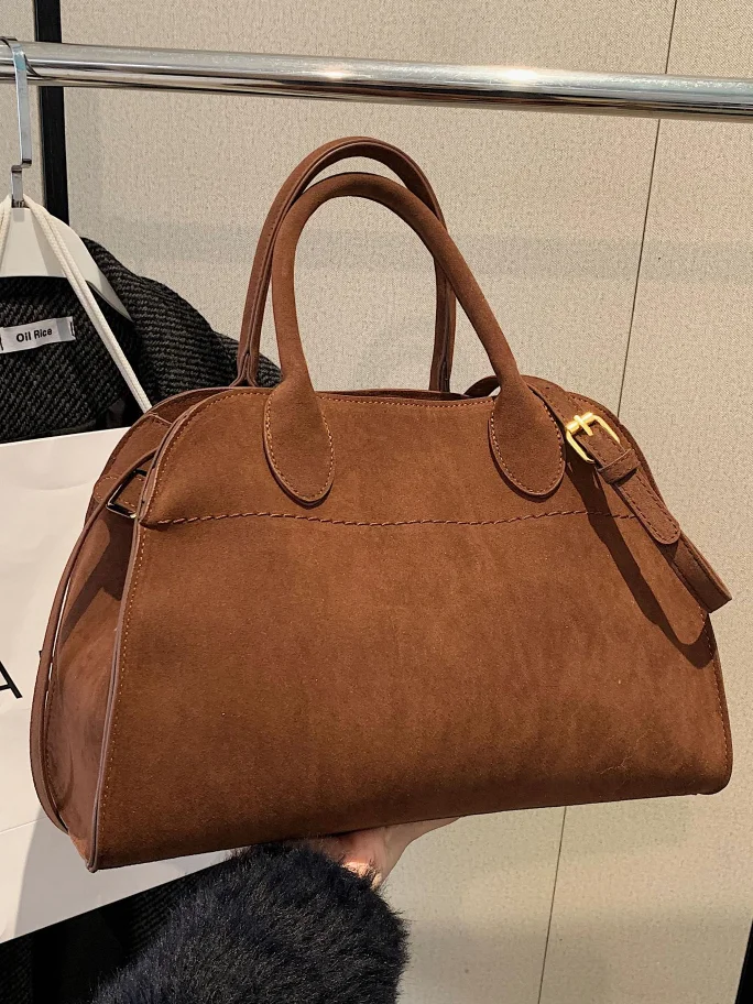 Urban Veloursleder Unifarben Klassischer Rucksack