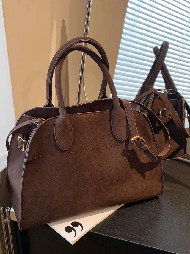 Urban Veloursleder Unifarben Klassischer Rucksack