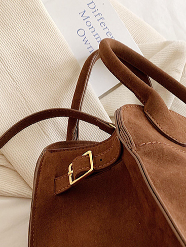 Urban Veloursleder Unifarben Klassischer Rucksack